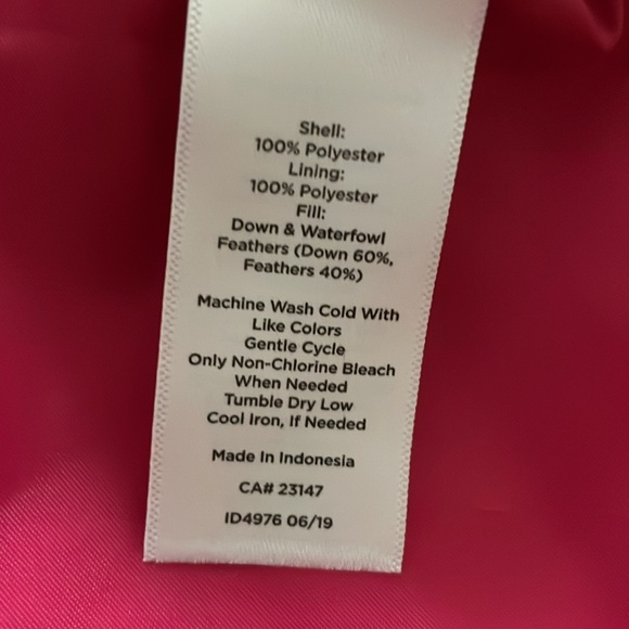 Talbots petite small pink puffer vest down filled - Picture 5 of 5